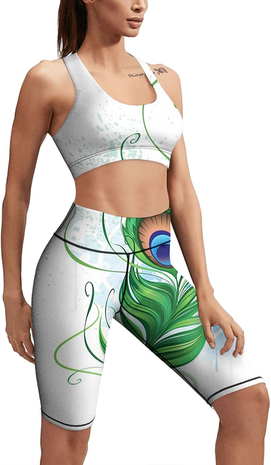 Bird Feather with Stained Watercolor Nature Tattoo Women ...