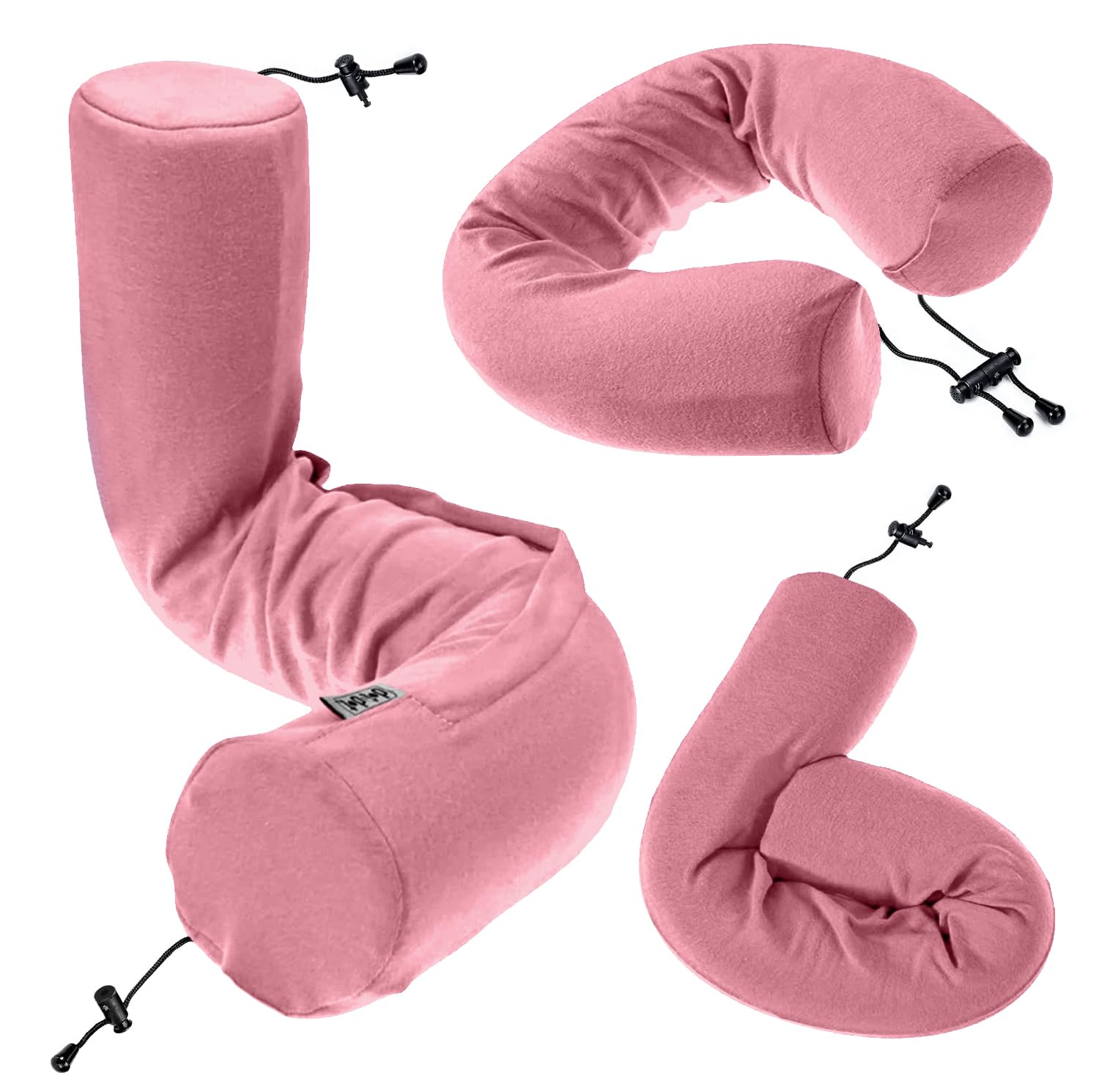 Photo 1 of Dot&Dot Twist Memory Foam Travel Pillow for Airplanes - Travel Neck Pillow for Sleeping - Airplane Pillow for Neck Support, Chin, Lumbar and Leg - Adjustable, Bendable Neck Roll Pillow