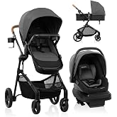Evenflo Pivot NXT Travel System with LiteMax NXT Preemie and Infant Car Seat