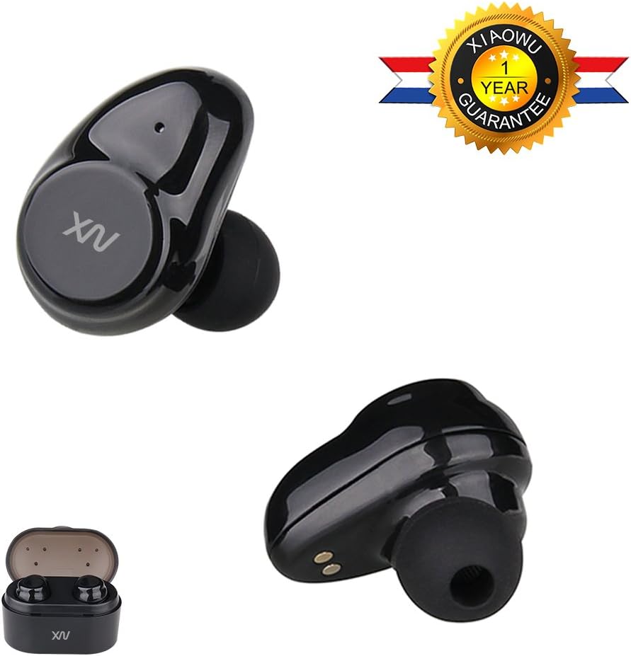 XIAOWU Replacement Eartips Earbuds Eargels 5 Pairs Earpads for XIAOWU / Losei / Lesoom / other Brand K2 Wireless Earbuds (X7-Black)