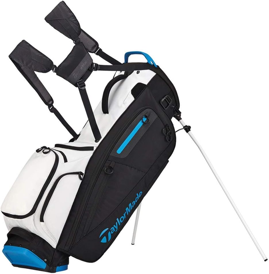 TaylorMade Golf Flextech Stand Bag White/Black/Blue (White