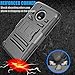 Tekcoo Moto E4 Plus Case, for 2017 Motorola Moto E Plus 4th Generation Holster Clip, [Hoplite] Shock Absorbing [Black] Swivel Locking Belt Defender Heavy Full Body Kickstand Carrying Cases Cover