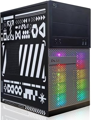 Dell Gaming OptiPlex Desktop RGB Computer PC, Intel Core i7, Radeon RX 550, 16GB RAM, 512GB SSD, RGB Keyboard & Mouse, WiFi 600M, BT 5.0, Windows 11 Pro (Renewed)