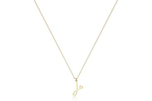 Tewiky Initial Necklace for Women-14k Gold Filled/925 Sterling Silver Dainty Gold Letter Necklace Trendy Cute Custom Personalized Monogram Necklace