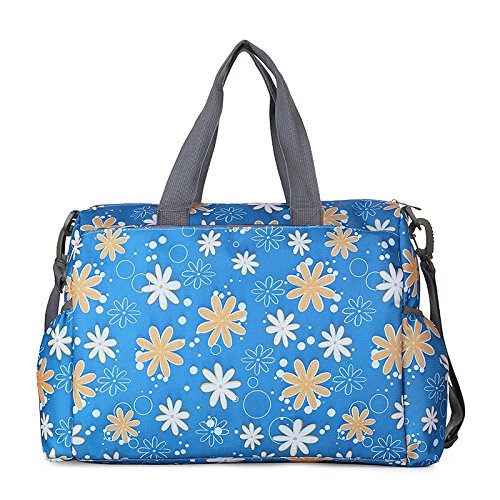 Fashion Multi-Purpose Diaper Tote Bags Baby Diaper Nappy Bag Large Capacity Mummy Bag (Blue-02)