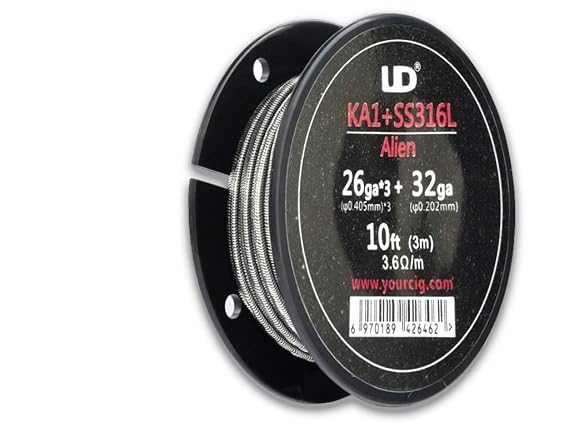 Youde UD Kanthal A1 + 316L Stainless Steel Alien Heating Wire 10ft 3m