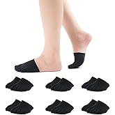 bysock Women's Toe Socks for Mules Half Socks Toe Toppers Liner No Show Invisible Non-slip Toe Covers 6/8 Pairs