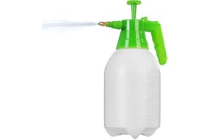 MaxWorks 51021 Hand Pump Sprayer Bottle 2L 0.5 Gal for Garden Indoor Outdoor Home with Adjustable Brass Nozzle of Mist Setting with Lock Switch