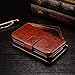 F FORITO LIN-00236 Joopapa PU Leather 2 in 1 Magnetic Wallet Credit Card Holder iPhone 5S/5 Wallet Flip Case Cover with Built-in 6 Card Slots, Brown