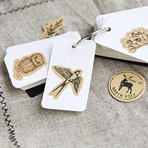 3 Sets/138 Pcs Mini Paper Stickers Vintage Sticker Decor Adhesive Sticker Envelope/Bag Seal by EORTA for Diary Planner Bottles Scrapbook DIY Craft Gift, Kids, Nature Theme