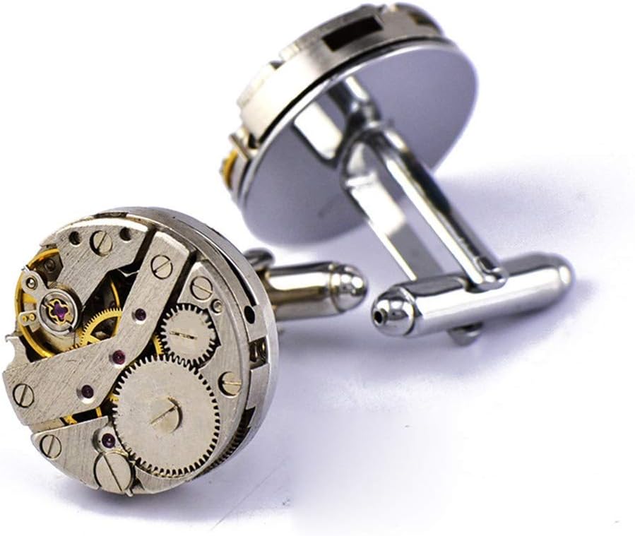 YYXXX Cufflinks,Joker Personality Simple Movement Cufflinks Cuff Nails Shirt Buckle Metal Watch Cufflinks, D Models