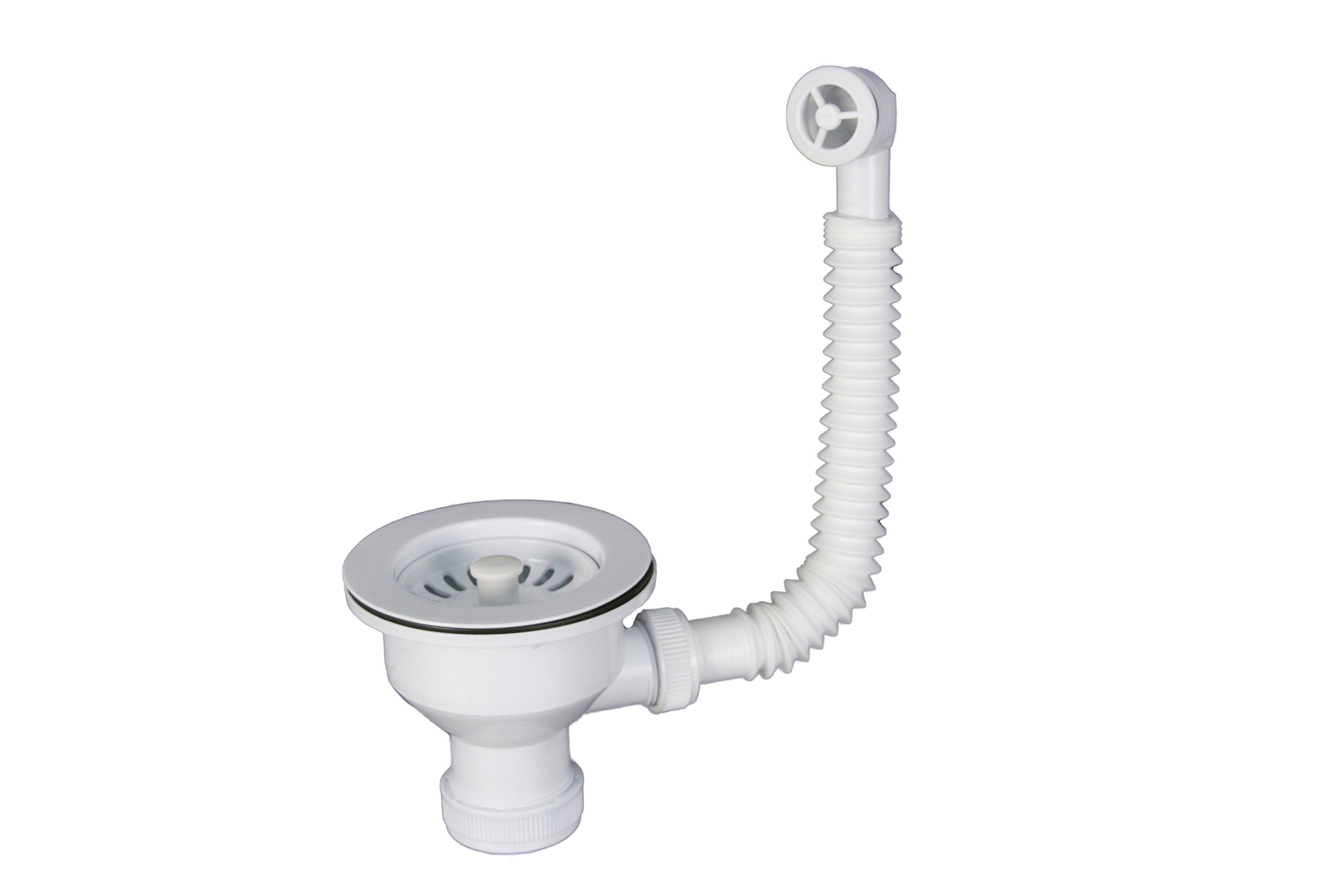 MONTSERRAT BO-41455 Basket Valve with Overflow, White
