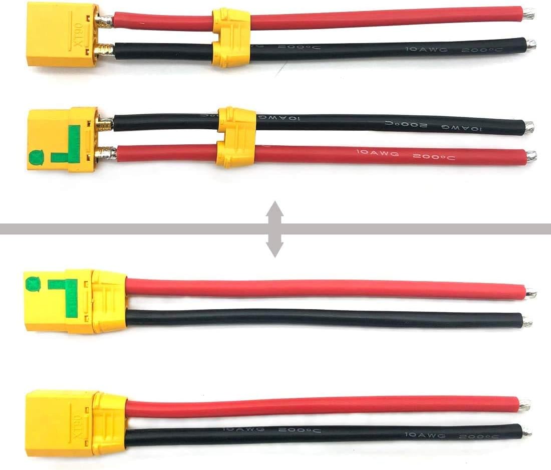3 works Amass XT90S XT90 Wire XT-90S XT 90 Plug Male and Female Connector 150mm 10AWG Silicon Wire for RC Lipo Battery FPV Racing Drone - Image 4