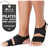 PIGA Toeless Pilates Socks – Non-Slip Grip for Men & Women, Breathable, Durable for Pilates, Barre & Yoga Workouts