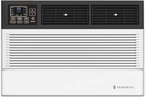 FRIEDRICH UET10A33A Smart Thru-the-Wall Air Conditioner with 10000 Cooling BTU Capacity 10600 BTU Heating Capacity Quietmaster Technology and 4 Fan Speed in White