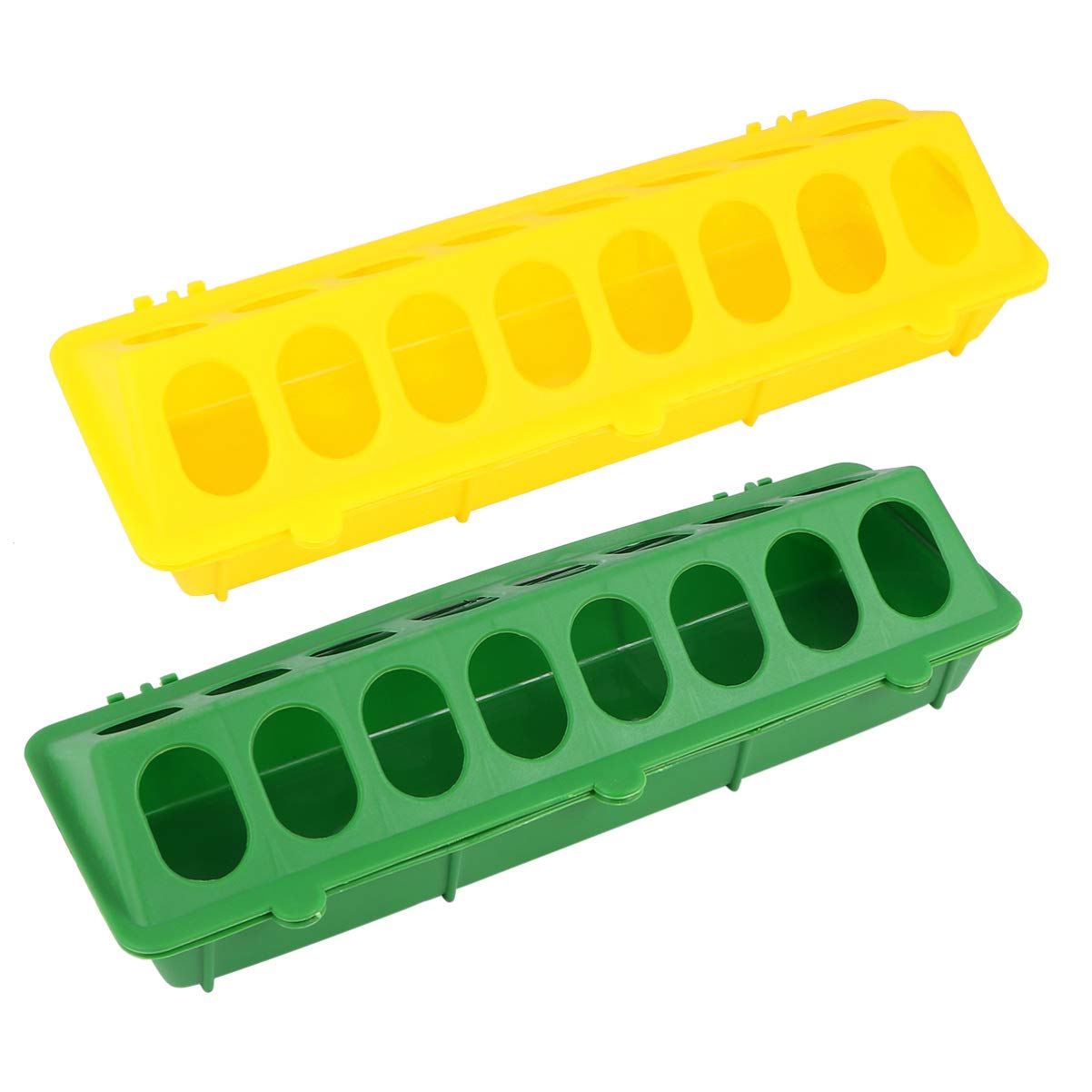 Balacoo 2PCS Bird Feeder Parrot Food Water Bowl Pigeons Cage Feeding Tools Feeding Trough (Random Color)