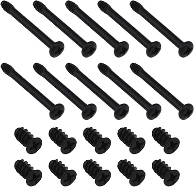 YINETTECH 100Pcs Computer PC Fan Screws Radiator Mount 30x3.4mm & 10x5mm Black