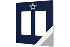 Strategic Printing Dallas Cowboys Diagonal Stripe Double Rocker Light Switch Plate