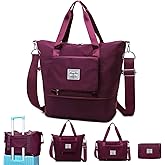 Travel Duffel Tote Bag,Travel Weekender Overnight Bags Women Carry On Bag Totes for Airplanes,Sports Gym Duffle with Trolley Sleeve