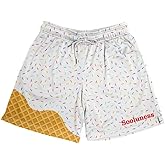 Ice Cream Men's 5 Inches Inseam Mesh Graphic Print Shorts Casual Workout Cool Shorts Gym Basketball Running Short Pants