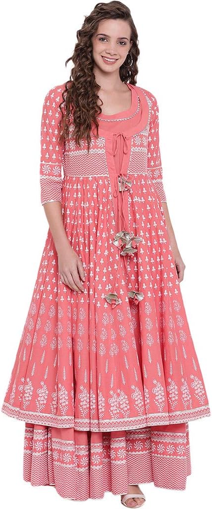 DivenaWomen's Cotton Layered & Tiered Kurta