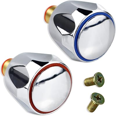 SZCXDKJ Replacement Faucet Valve Core & Rotary Handle 4 pcs Brass Zinc Alloy