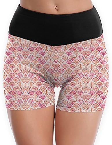 Sparkling Mermaid Scales Women's Fashion Polyester Yoga Shorts Sports Soft Yoga Trousers