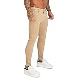 Mens Jeans Skinny Stretch, Premium High Rise Colored Jeans Expandable Waist 4 Seasons