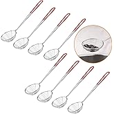 8 Pieces Stainless Steel Spider Strainer Spoon Small Wire Skimmer Colander with Handle for Hot Pot, Tortellini and Meatball