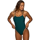 JOLYN Perry Fixed Back Women's Athletic One Piece Swimsuit for Competitive Swimming, Lifeguarding, Medium Coverage
