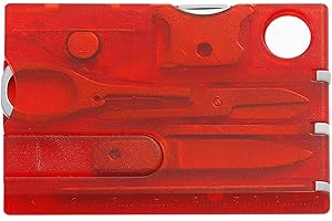14-in-1 Survival Card Tool with LED Light, Credit Card Sized Multitool Kit Made of 2Cr13 Stainless Steel for Camping Hiking P