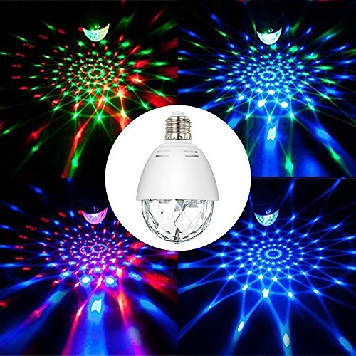 Disco Ball Light, niceEshop(TM) LED Stage Lamp Bulb, Rotating Sound Activated Strobe Lights for Disco Party/Bar /Club/ DJ Show /Wedding Ceremony Stage Effect Light with Remote Control - Thumbnail 4