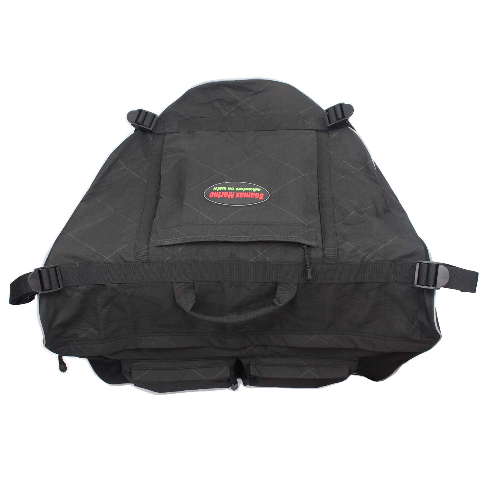 Seamax Sunlitec Front Accessory Storage Bow Bag for Inflatable Boat, with Reflective Line - Size C for 15-20ft Boat