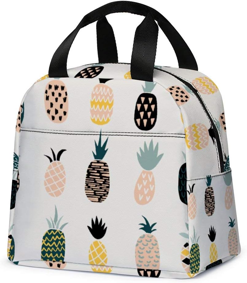 Pineapple Lunch Bag, Reusable Lunch Tote Bag Multifunctional Insulated