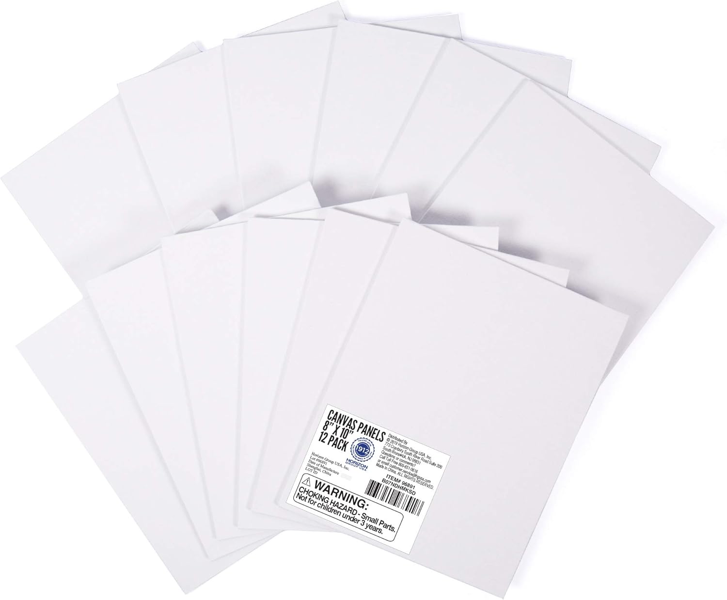 Horizon Group USA 8x10 Painting Panel Canvas Boards, Pack of 12, Multicolor: Toys & Games