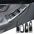 RONGSEN for 2003-2009 Lexus GX 470 GX470 2008 2007 2006 2005 2004 Interior Door Button Control Panel Decorative Modification Accessories (Black)
