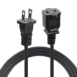 10ft 2 Prong Extension Cord, US Male/Female Power