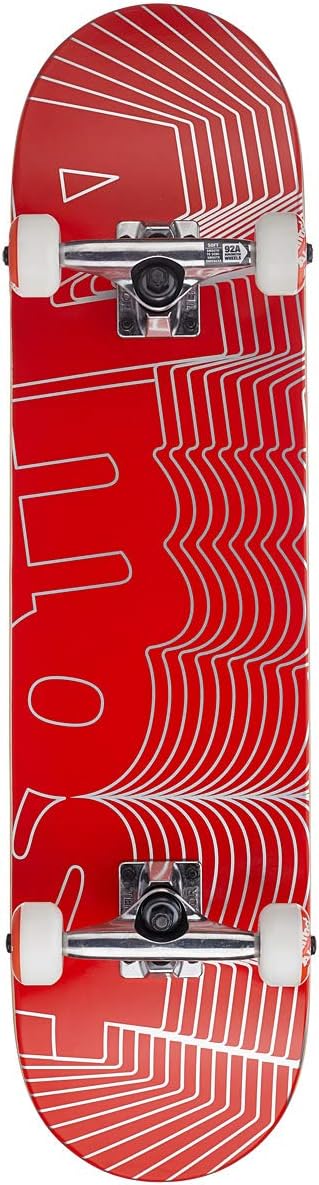 Almost Skateboards Unknown Pleasures Factory Complete Skateboard Red 7.75"