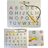 Channie’s Alphabet MagPad – Double-Sided Magnetic Tracing Board for Kids, Uppercase & Lowercase Letter Practice, Multi-Sensory Handwriting Tool for Ages 3+, Reusable, Mess-Free Learning