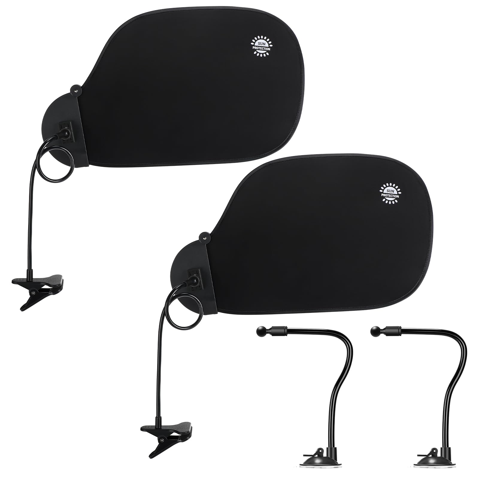 Photo 1 of Yaomiao 2 Pcs Adjustable Office Desk Shade and Cubicle Shade Office Plastic Privacy Desk Accessories for Block Light Privacy Glare Reduction and Improve Comfort Essential Product (Black)