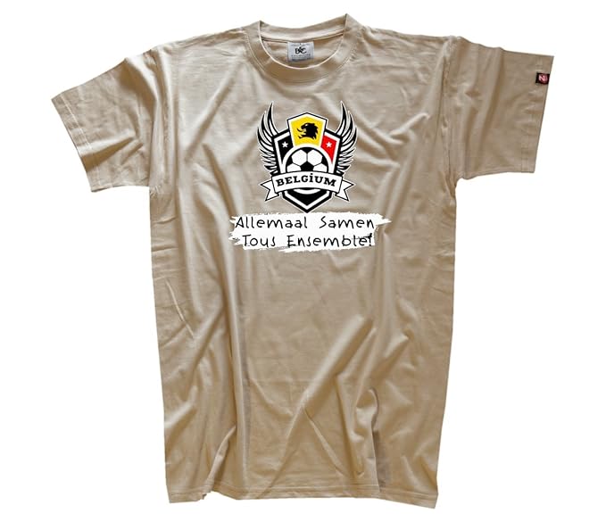 Shirtzshop Herren EM Football Collection 2016 fussball Belgien Belgium T-shirt