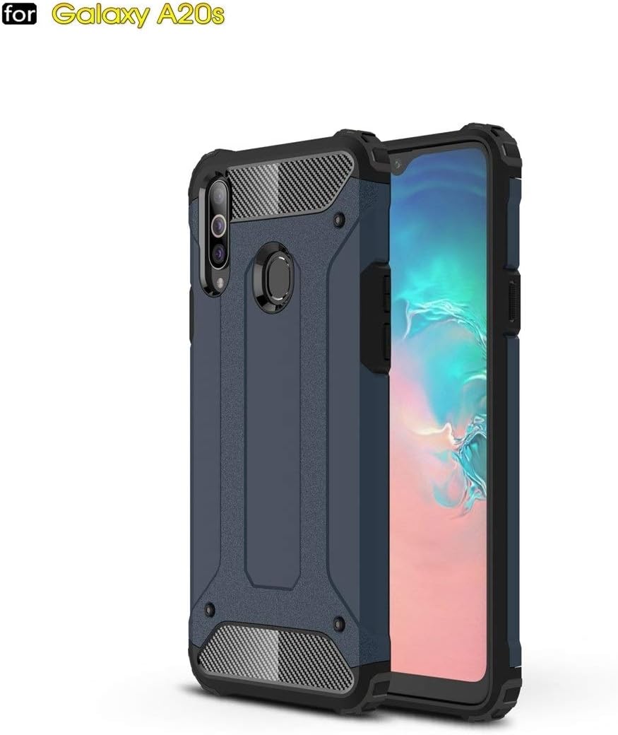 Exquisite mobile phone case Magic Armor TPU + PC Combination Case for Galaxy A20s (Black) (Color : Navy Blue)