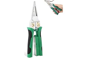 ROTTIPE 8-in-1 Wire Stripper & Voltage Tester | Multifunctional Electrician Tool with Crimping, Cutting, Stripping | Voltage Detector for Electrical Repairs | Professional & DIY Use (1 PC)