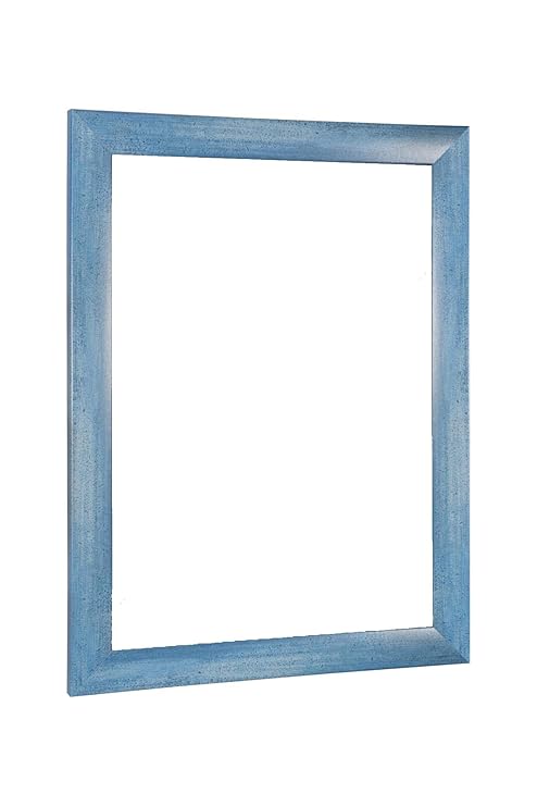 NiRa35-Top Bilderrahmen 37.5x98 cm in Hellblau gewischt mit Antireflex-Acrylglas