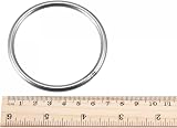 sourcing map 304 Stainless Steel Welded O Ring 70mm Outer Dia 5mm Thick 2pcs view 4