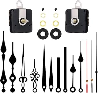 metagio Langschaft Uhrwerk mit Hohem Drehmoment,Quarz-Uhrwerk Geräuschloses Uhrwerk Wanduhr Bewegungs Mechanismus DIY Wanduhr Ersatzteile für Clock Ersatzteile Ersatz