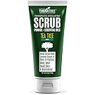 Tea Tree Oil Exfoliating Scrub with Activated Charcoal, Neem Oil & Natural Pumice by Oleavine TheraTree