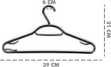 KEPLIN 30 Pack 5 in 1 Hangers Plastic Coat Hangers Space Saver Black view 3