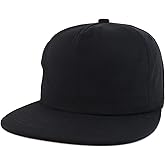 Trendy Apparel Shop Plain Unstructured 5 Panel Flat Bill Snapback Baseball Cap