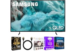 Samsung 75-Inch 7F Series QLED 4K UHD Smart TV - HDR10+, Alexa Build-in, Bluetooth w/ 12 Month CPS Protection Plan, AUX HDMI Cable, Streaming Bundle